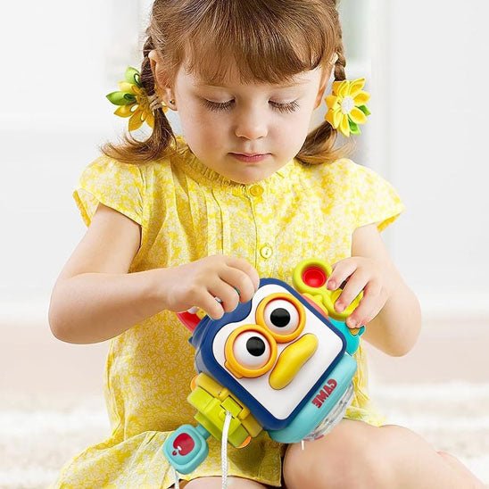 Cube d'activité bébé - busy cube sensory 6 en 1™ - Mon Univers Éveil Bébé