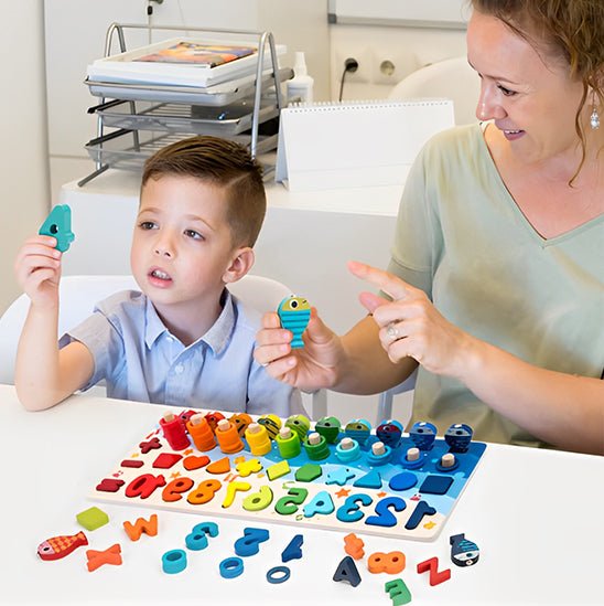 Jouet en bois bebe - Puzzle multicolore™ Lalia - Mon Univers Éveil Bébé