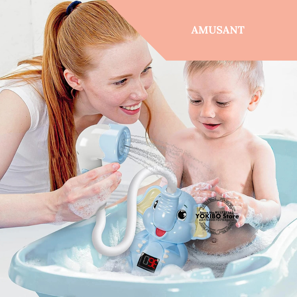 Jouet de bain bébé - Douchette éléphant thermo™