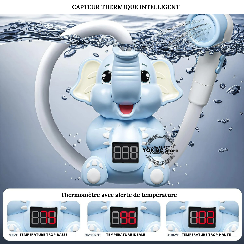 Jouet de bain bébé - Douchette éléphant thermo™