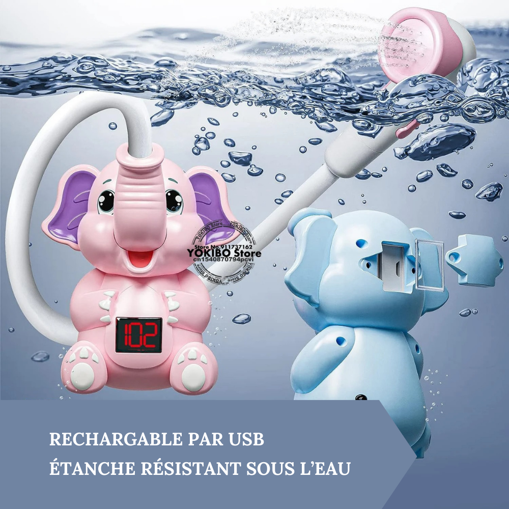 Jouet de bain bébé - Douchette éléphant thermo™