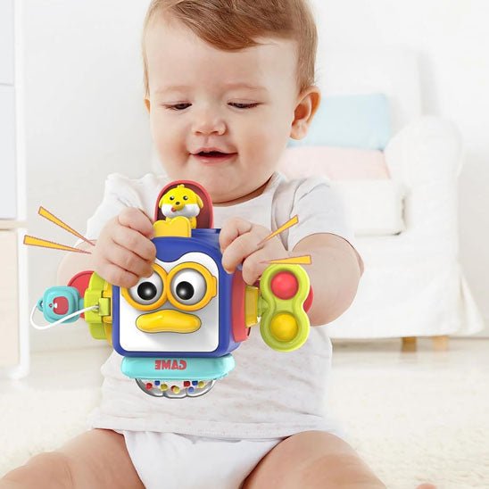 Cube d'activité bébé - busy cube sensory 6 en 1™ - Mon Univers Éveil Bébé