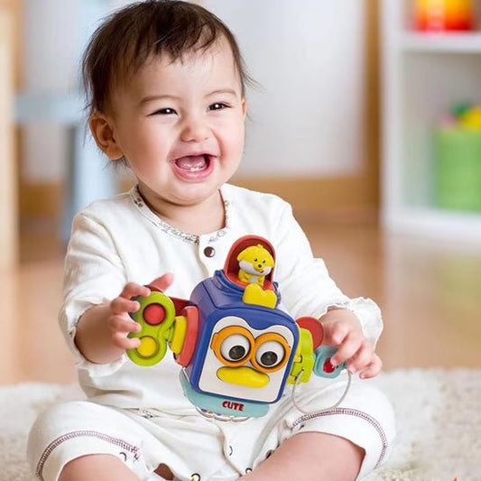 Cube d'activité bébé - busy cube sensory 6 en 1™ - Mon Univers Éveil Bébé