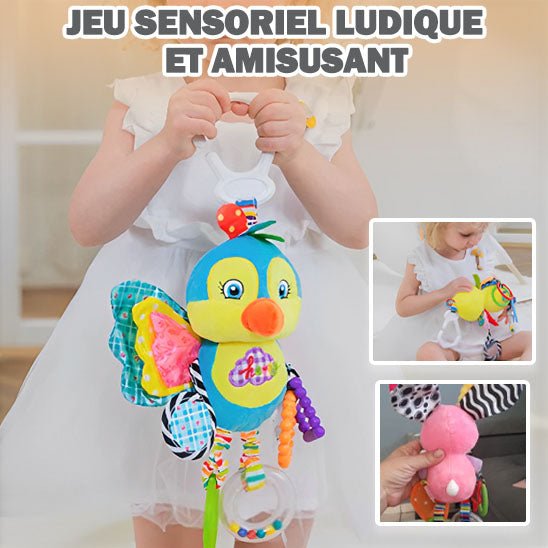 Hochet bébé - Peluche Funsland™ - Mon Univers Éveil Bébé