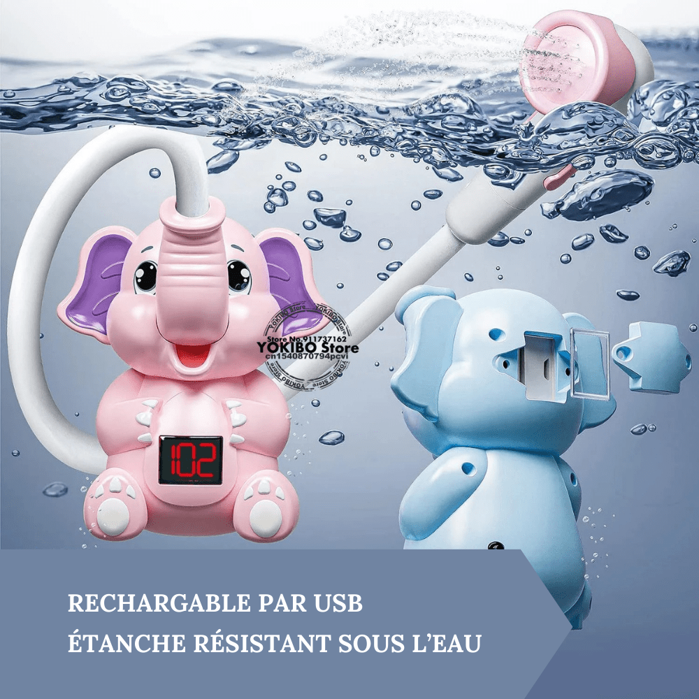 Jouet de bain bébé - Douchette éléphant thermo™ - Mon Univers Éveil Bébé