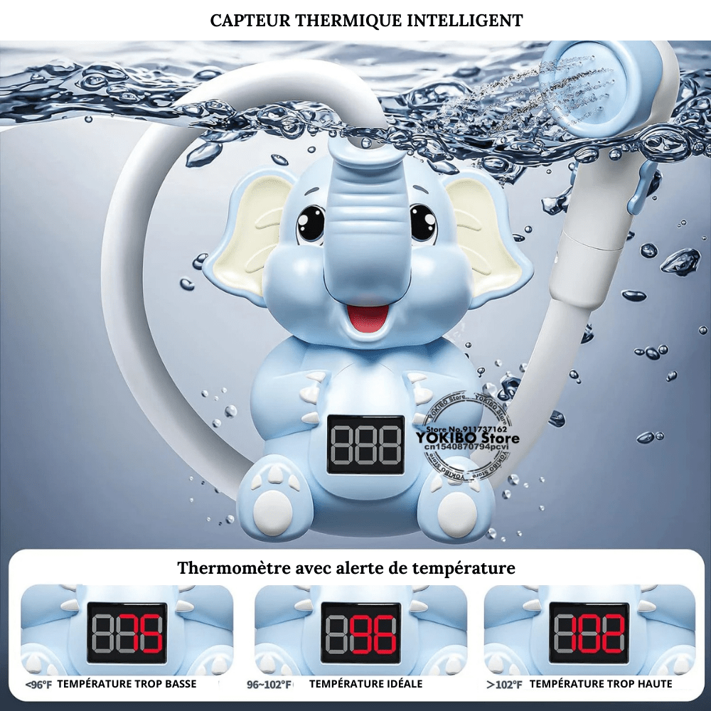 Jouet de bain bébé - Douchette éléphant thermo™ - Mon Univers Éveil Bébé