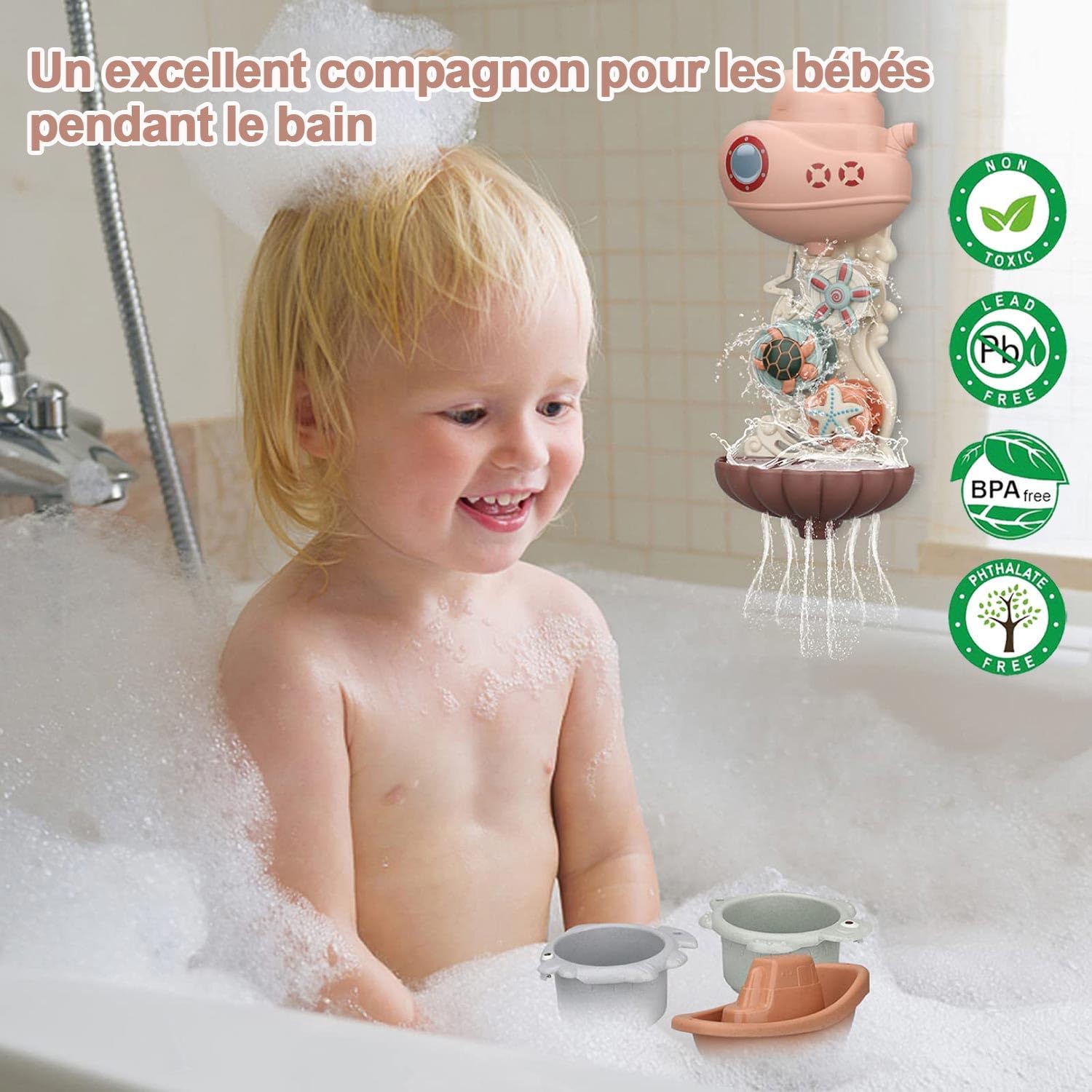 Jouet de bain bébé - Ensemble Sous - marin™ - Mon Univers Éveil Bébé