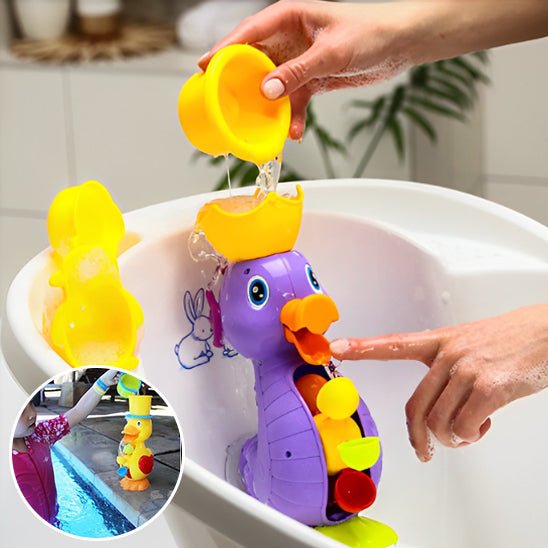 Jouet de bain bébé - Roue à eau interactive™ Vaguelly - Mon Univers Éveil Bébé