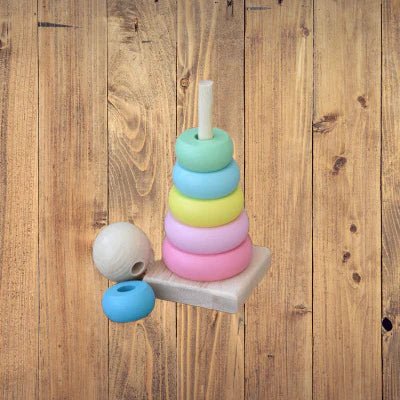 Jouet en Bois - WoodenToys™ - Tour Macaron - Mon Univers Éveil Bébé