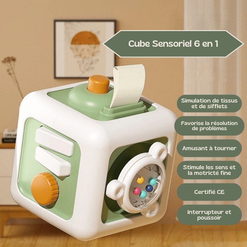 Jouet pour bébé - Cube Sensoriel 6 en 1™ - Mon Univers Éveil Bébé