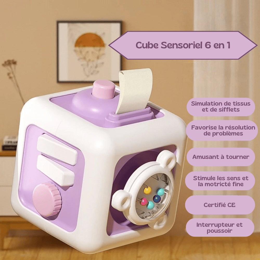 Jouet pour bébé - Cube Sensoriel 6 en 1™ - Mon Univers Éveil Bébé