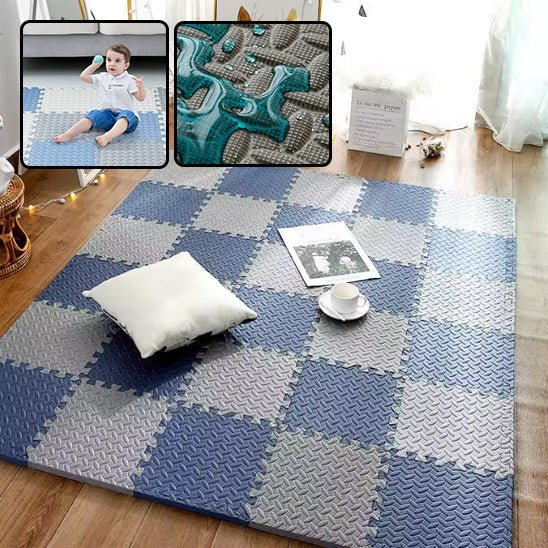 Tapis de jeu bébé - Gris et jaune 16 pièces - Mon Univers Éveil Bébé